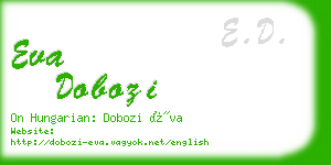 eva dobozi business card